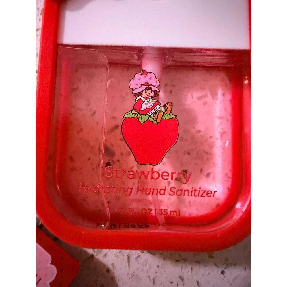Strawberry Shortcake Hydrating Hand Sanitizer Spray Red Silicone Case Keychain